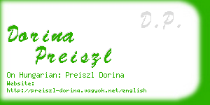 dorina preiszl business card